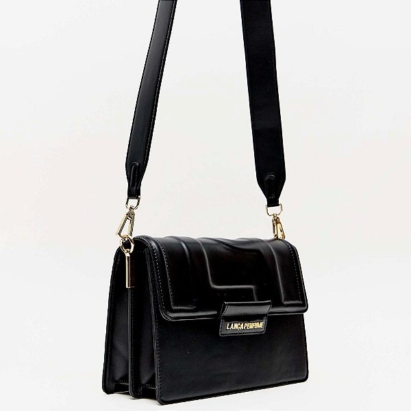 Bolsa Shoulder Lança Perfume Estruturada Ve26 Preto Feminino
