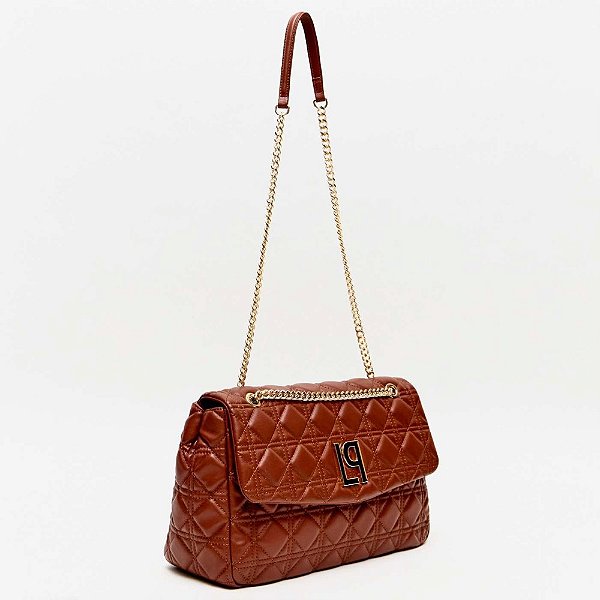 Bolsa Shoulder Lança Perfume Chain Ve26 Marrom Feminino