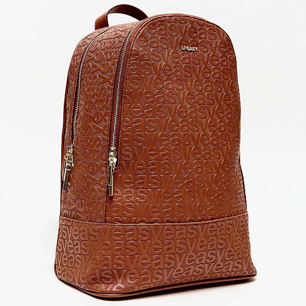 Mochila Easy Lança Perfume Frequencia Ve26 Marrom Feminino