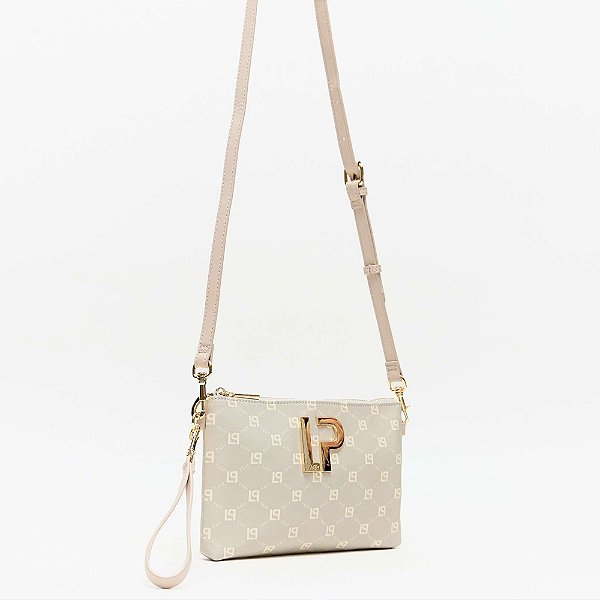 Bolsa Crossbody Easy Lança Perfume Rebite Ve26 Bege Feminino