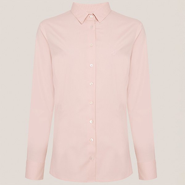 Camisa Slim Dudalina Tricoline Stretch Ve26 Rosa Feminino