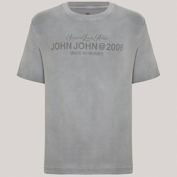 Camiseta John John Spray Ve26 Cinza Masculino
