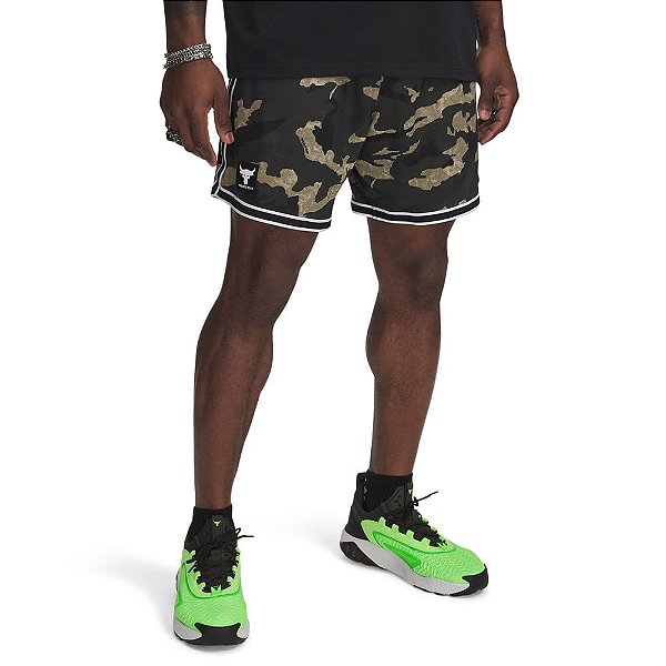 Short Under Armour Projeck Rock Mesh Verde Camo Masculino