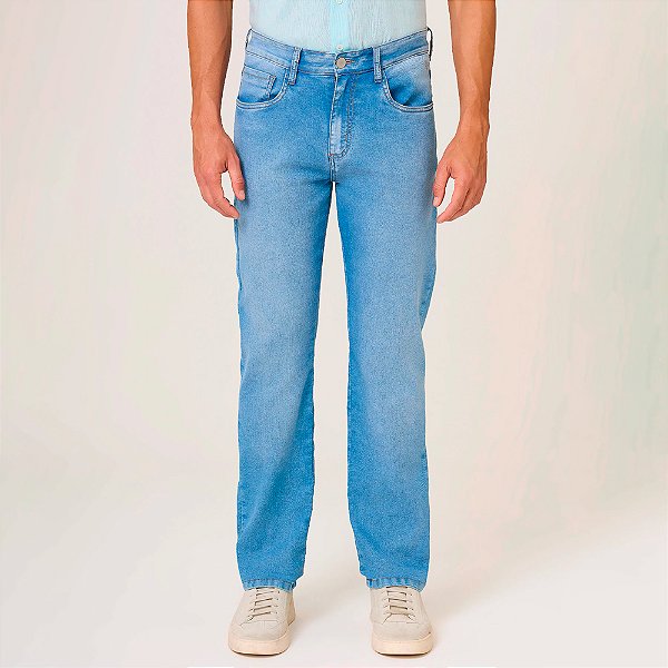Calça Jeans Dudalina Right Delave Ve26 Azul Masculino