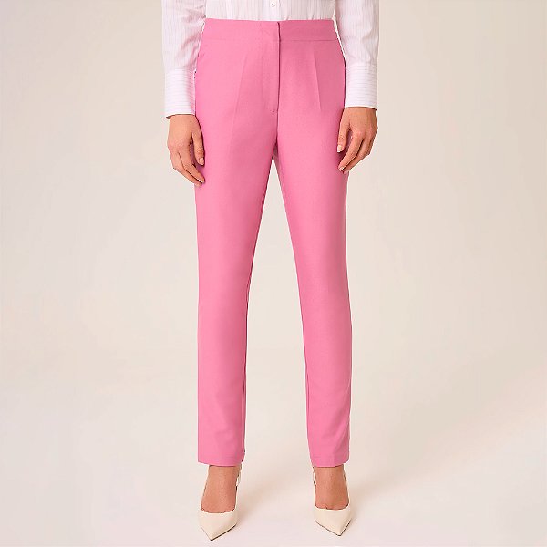 Calça Dudalina Adriana Elastic Ve26 Rosa Feminino