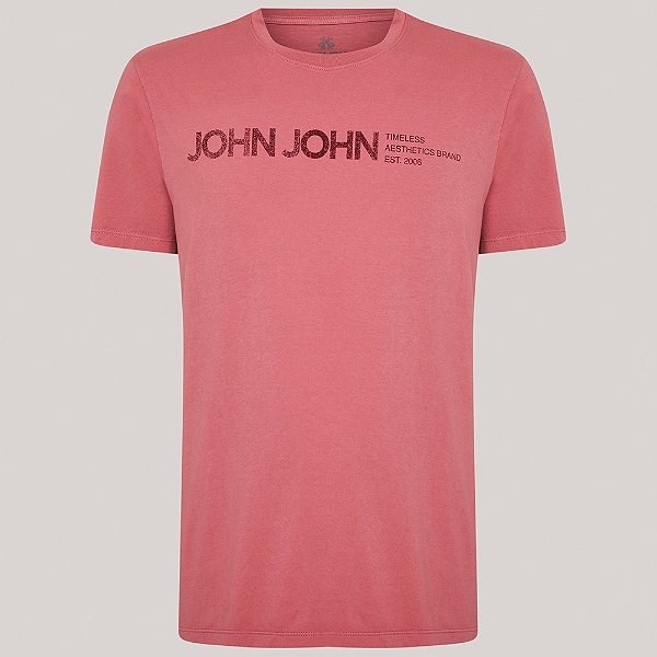 Camiseta John John Timeless Space Ve26 Rosa Masculino