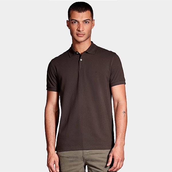 Camisa Polo Aramis Basic Piquet Ve26 Marrom Masculino