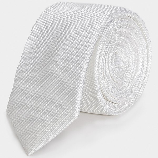 Gravata Aramis Jacquard Seda Textura Ve26 Branco Masculino