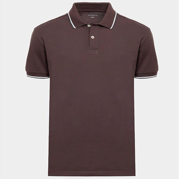 Camisa Polo Aramis Basic 4 Frisos Ve26 Marrom Masculino