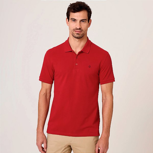 Camisa Polo Dudalina Essentials Ve26 Vermelho Masculino