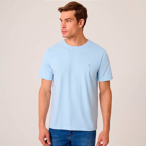 Camiseta Dudalina Essentials Color Pr26 Azul Claro Masculino