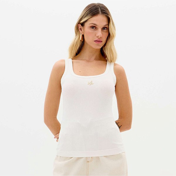 Regata Lança Perfume Canelada Lata Ve26 Off White Feminino