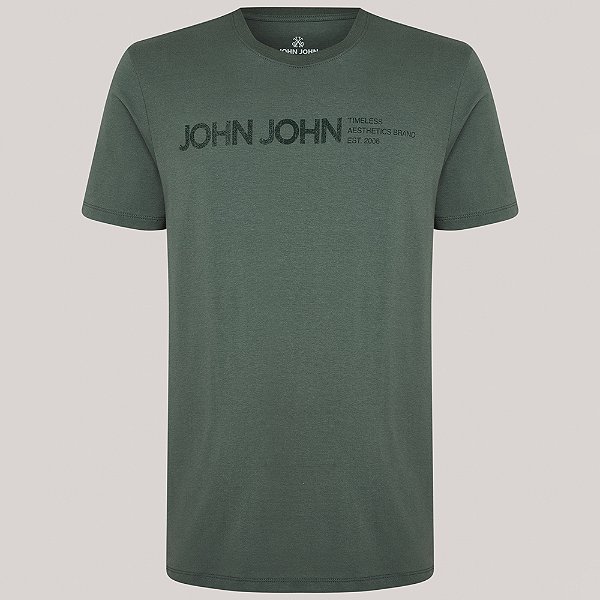 Camiseta John John Timeless Space Ve26 Verde Masculino
