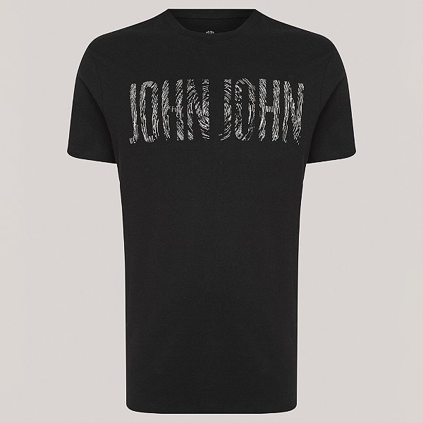 Camiseta John John Regular Spiral Pr26 Preto Masculino