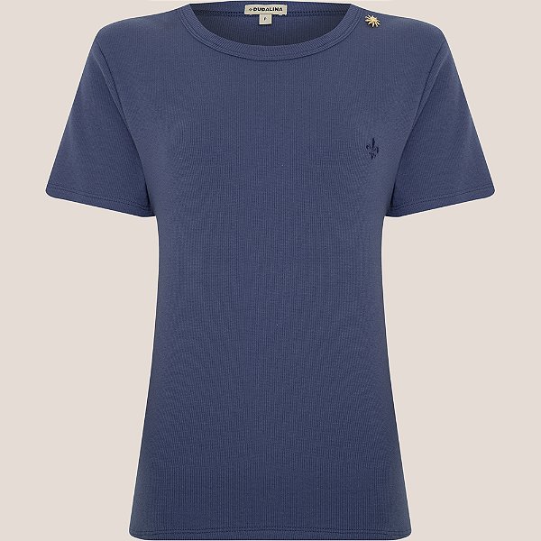 Blusa Dudalina Cris Ve26 Azul Feminino