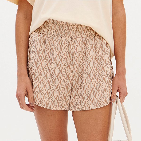 Short Easy Lança Perfume Boxe Jacquard Ve26 Dourado Feminino