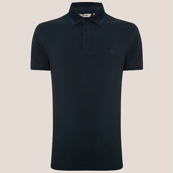 Camisa Polo Dudalina Piquet Flex Favo Ve26 Marinho Masculino