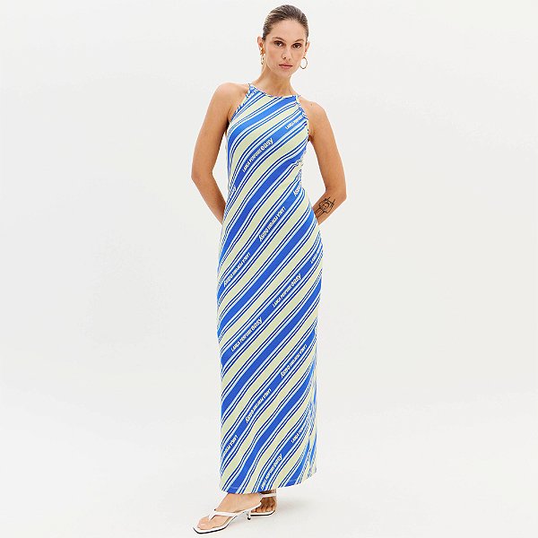 Vestido Super Midi Easy Lança Perfume Bk Ve26 Verde Feminino