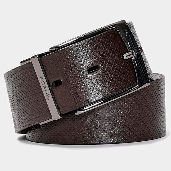 Cinto Aramis Dupla Face Trama Ve26 Marrom Masculino
