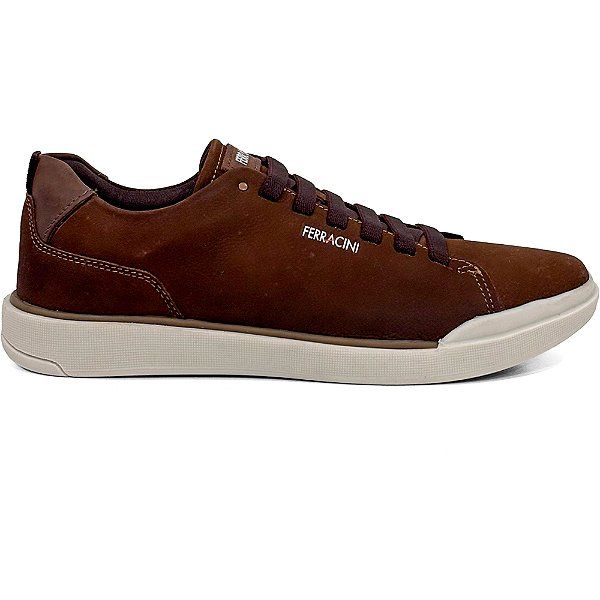 Sapatênis Couro Ferracini Star 1065-617F Marrom Masculino