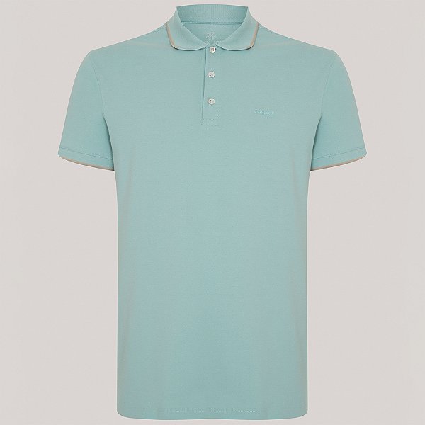 Camisa Polo John John Regular 2 Lines Ve26 Azul Masculino