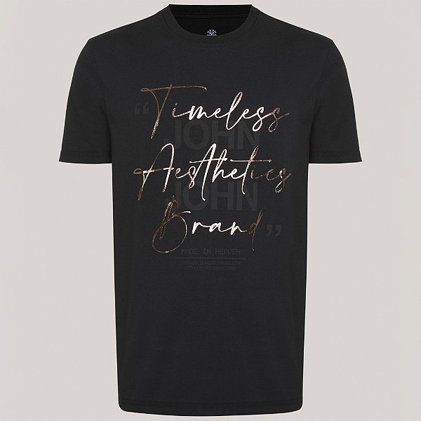 Camiseta John John Timeless Aest Ve26 Preto Masculino