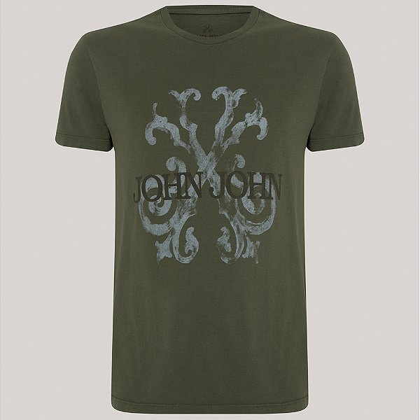 Camiseta Slim John John Coast Ve26 Verde Masculino