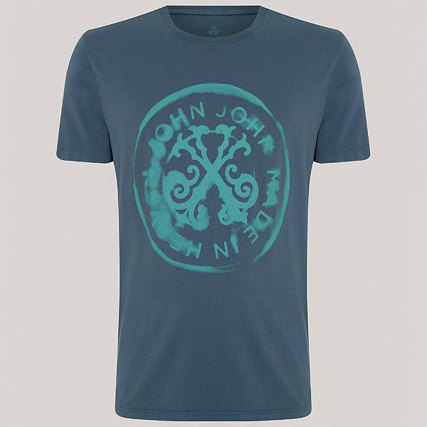 Camiseta John John Smoking Ve26 Azul Masculino