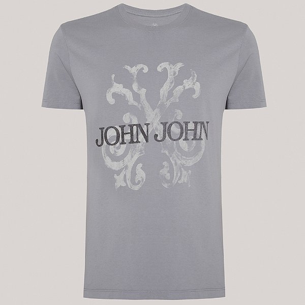 Camiseta Slim John John Coast Ve26 Cinza Masculino