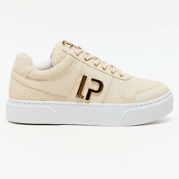 Tênis Easy Lança Perfume Frequency Metal Ve26 Bege Feminino