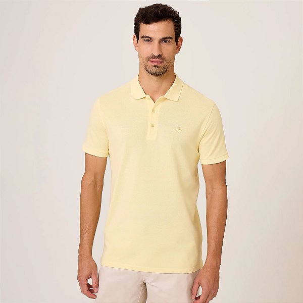 Camisa Polo Dudalina Essentials Ve26 Amarelo Masculino