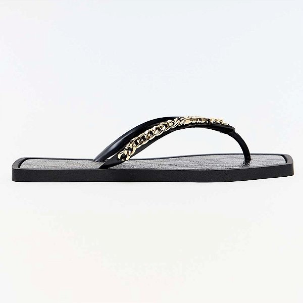 Chinelo Lança Perfume Corrente Ve26 Preto Feminino