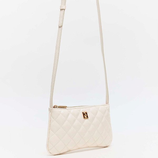 Bolsa Crossbody Lança Perfume Enfeit Ve26 Off White Feminino