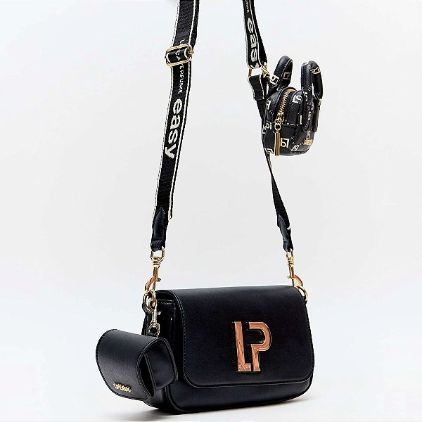 Bolsa Crossbody Easy Lança Perfume Mini Ve26 Preto Feminino