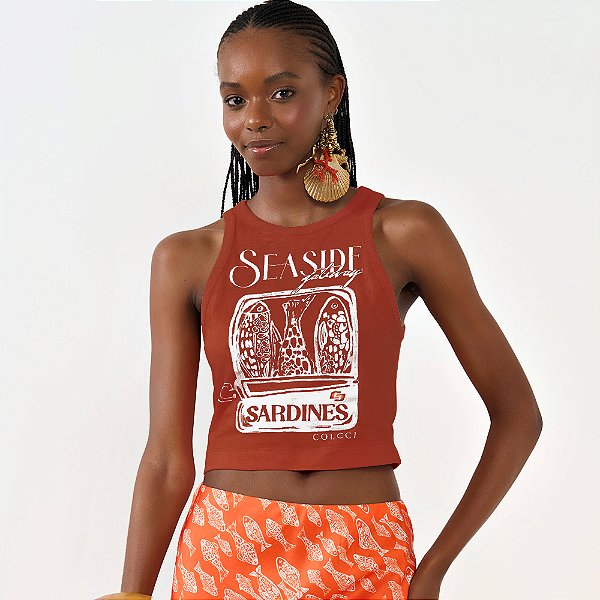 Regata Colcci Seaside Av26 Laranja Feminino