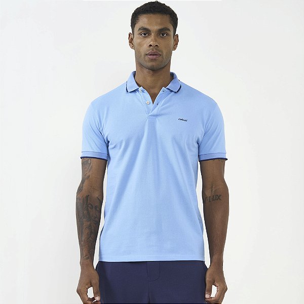 Camisa Polo Colcci Single Av26 Azul Masculino
