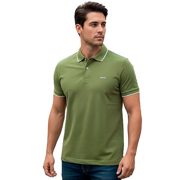 Camisa Polo Colcci Single Av26 Verde Masculino