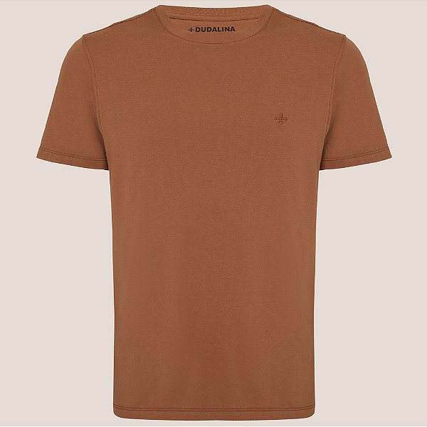 Camiseta Dudalina Essentials Color Ve26 Marrom Masculino