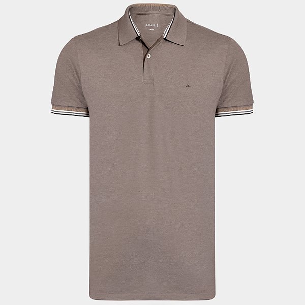 Camisa Polo Aramis Piquet Detail Av26 Marrom Masculino
