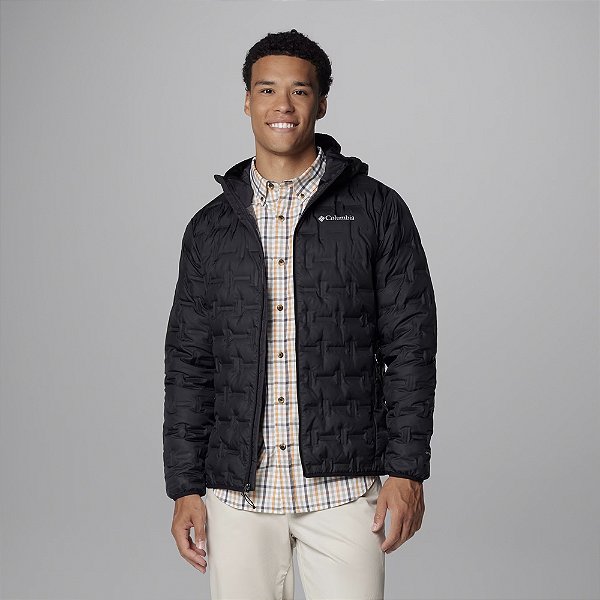 Jaqueta Columbia Down Delta Ridge II Hooded Preto Masculino