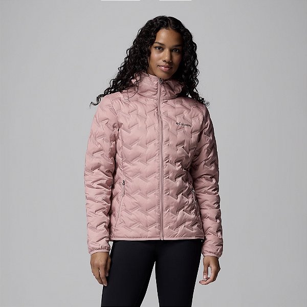 Jaqueta Columbia Down Delta Ridge II Hooded Rosa Feminino