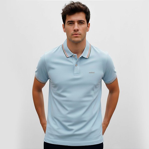 Camisa Polo Colcci Dual Av26 Azul Masculino