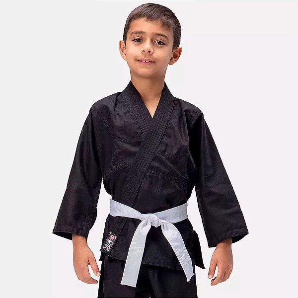 Kimono Jiu Jitsu Atama Standard Preto Infantil