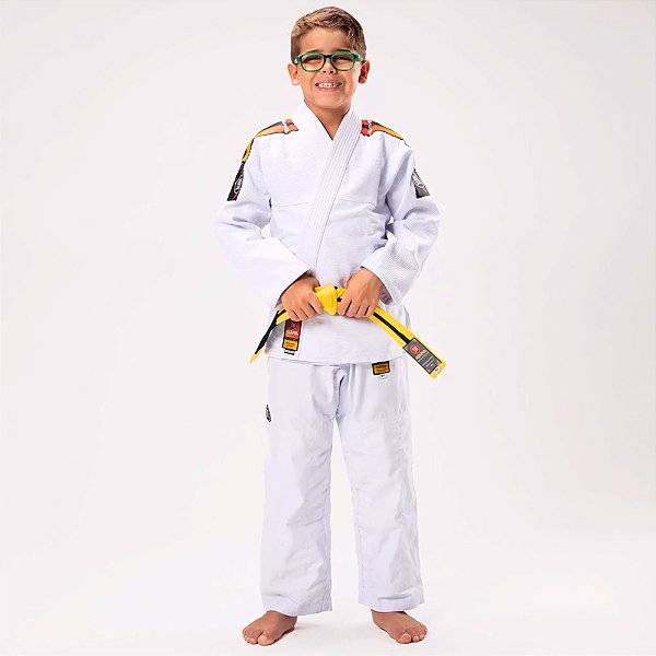 Kimono Jiu Jitsu Atama Ultra Light Sunset Branco Infantil