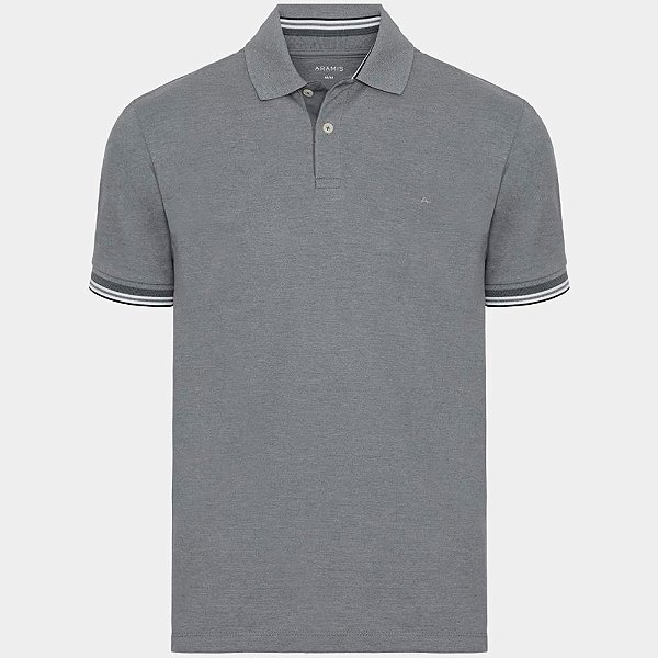 Camisa Polo Aramis Piquet Detail Av26 Cinza Masculino