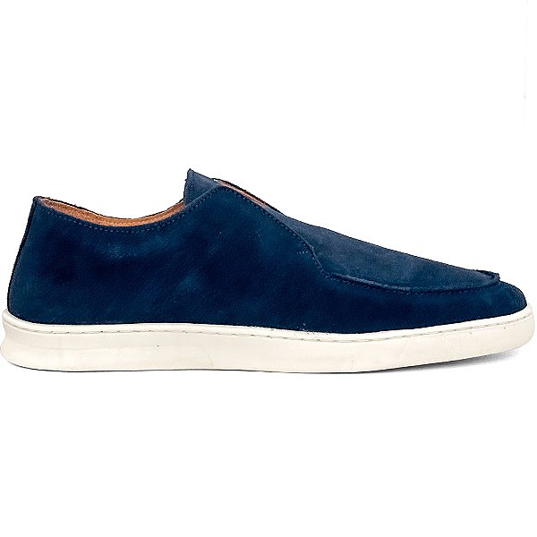 Sapato Dudalina Slip On Camurça Marinho Masculino