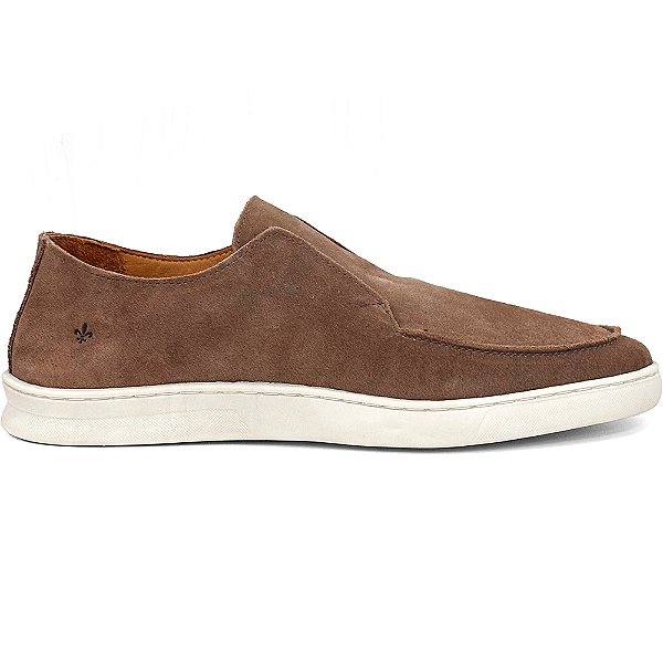 Sapato Dudalina Slip On Camurça Bege Masculino