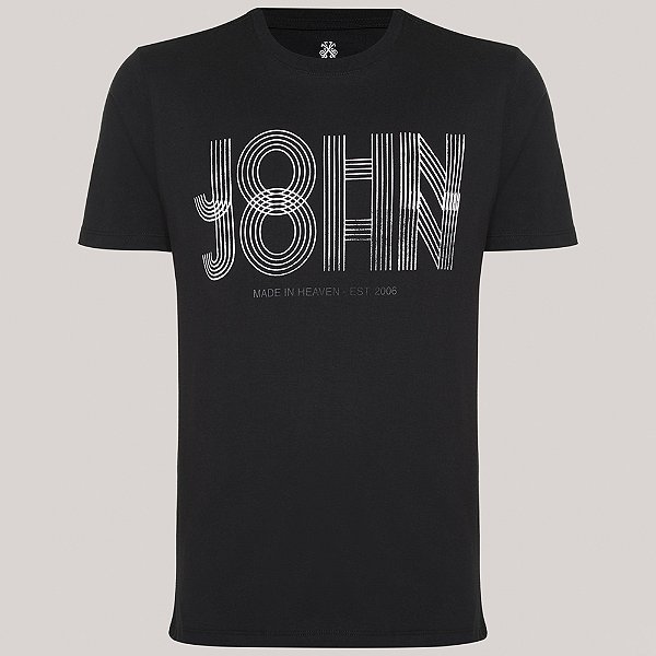 Camiseta John John Aqua Lines Ve26 Preto Masculino