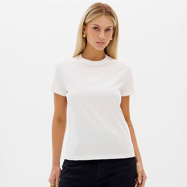 Camiseta Lança Perfume Baby Look Ou26 Off White Feminino