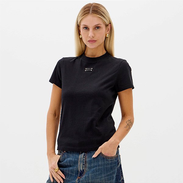 Camiseta Lança Perfume Baby Look Ou26 Preto Feminino